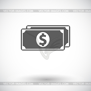 Dollar icon - vector clipart