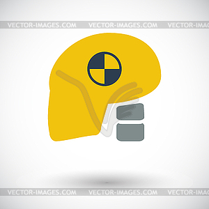 Icon dummy head for crash test - vector image