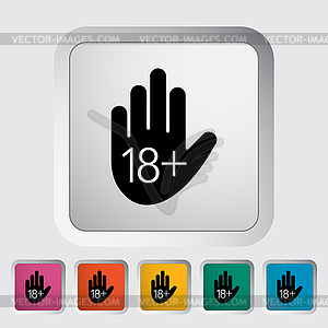 Age restriction - vector clipart