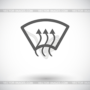 Heating glass single icon - royalty-free vector clipart