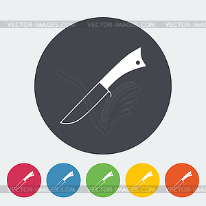 Нож значок - цветной векторный клипарт