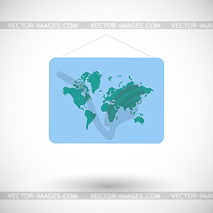 Map flat icon - vector clipart