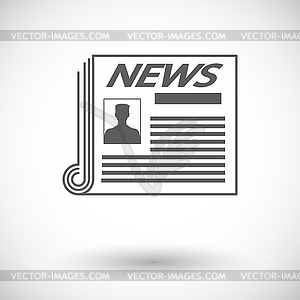 Newspaper icon - vector clip art