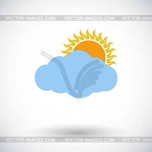 Overcast single icon - vector image