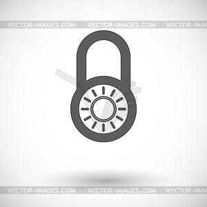 Lock single icon - vector image