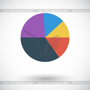 Graph icon - stock vector clipart