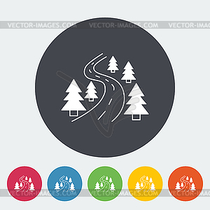 Road icon - vector image
