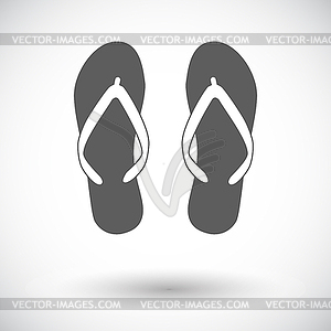 Beach slippers - vector EPS clipart