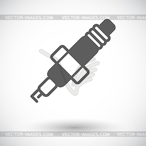 Sparkplug single icon - vector clip art