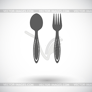 Spoon, fork - vector image