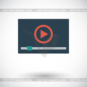 Video player icon - stock vector clipart