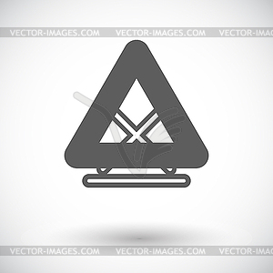 Warning triangle single icon - vector image