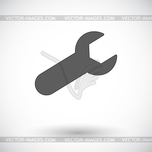 Wrench single flat icon - vector clipart