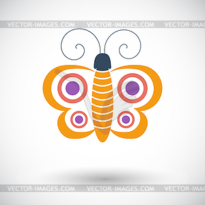 Butterfly single icon - vector clipart