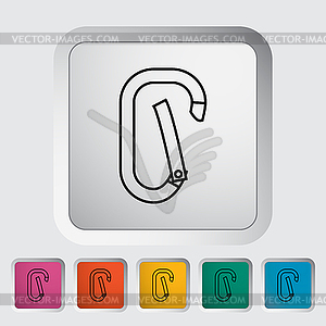 Climbing carabiner - vector clipart