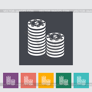 Gambling chips - vector image