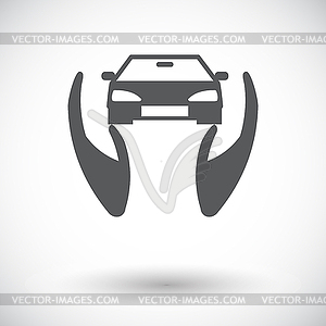 Concept car insurance - vector image