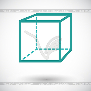 Geometric cube - vector clipart