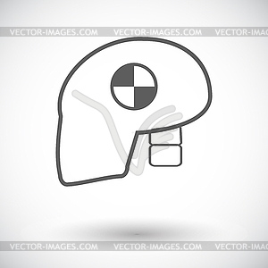 Icon dummy head for crash test - royalty-free vector image