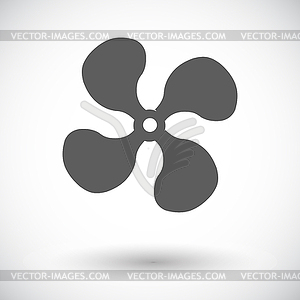 Fan single icon - vector image