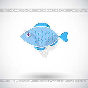 Рыба значок - иллюстрация в векторе