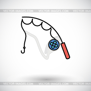 Fishing rod - vector clipart