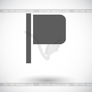 Flag flat single icon - vector image