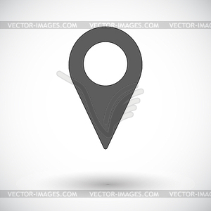 Карта указатель одна иконка - изображение в векторном формате