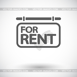For rent. Single icon - vector image