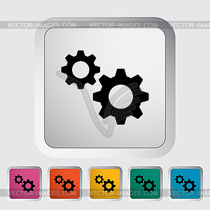 Gear icon - vector clipart