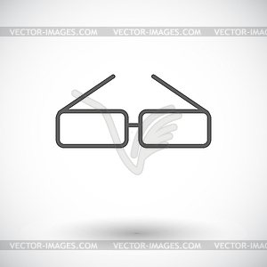 Glasses single icon - vector clip art