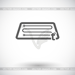 Отопление автомобильного стекла - векторный клипарт / векторное изображение