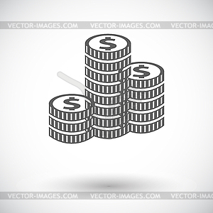 Icon coins - vector clipart