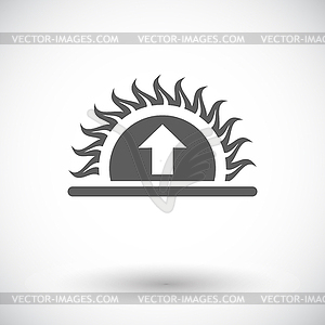 Icon sunrise - vector image