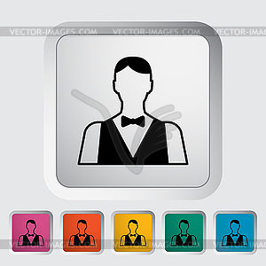 Live dealer - vector clipart