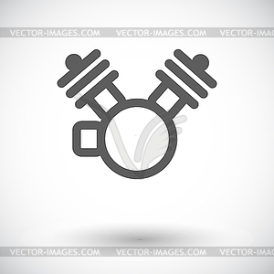 Motorcycle engine icon - vector clip art