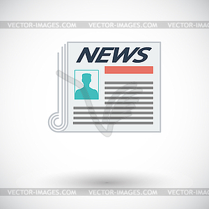 Newspaper icon - vector image