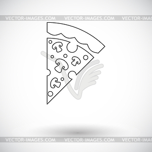 Pizza icon - vector image