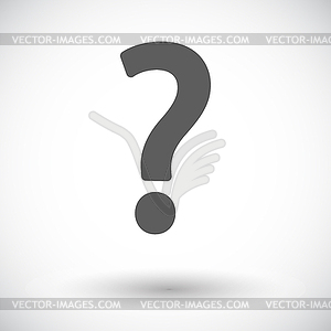 Question mark single icon - vector image