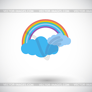 Rainbow single icon - vector image