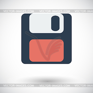 Magnetic floppy disc icon - vector clipart