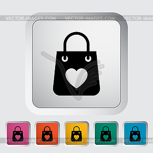 Bag store single icon - vector EPS clipart