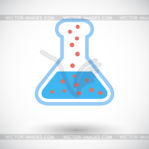 Chemisty flat icon - royalty-free vector image