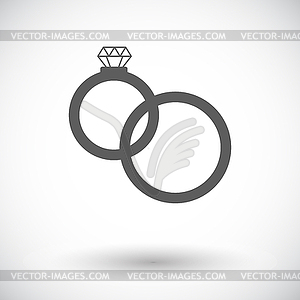 Wedding rings - vector clipart