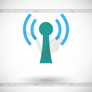 Wireless single flat icon - vector image