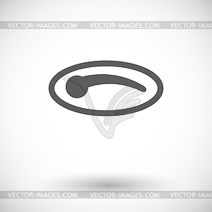 Car door handle, single icon - vector image