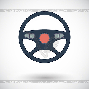 Car Steering Wheel icon - vector image