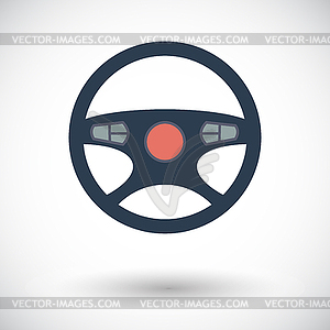 Car Steering Wheel icon - vector image