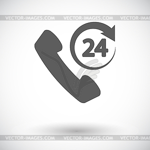 Support 24 hours - vector clip art