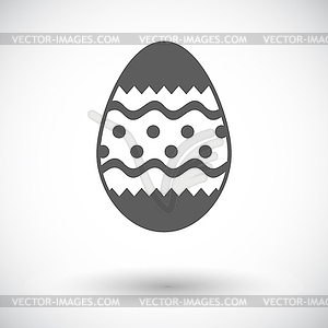 Easter Egg single icon - vector image